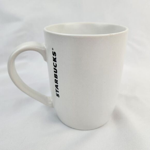 ☕️RARE Starbucks 2011 White w/Green Trees 8oz Mug - Picture 3 of 11